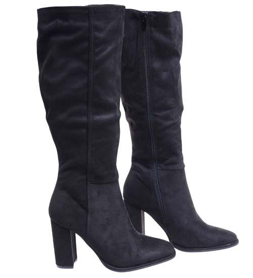 Klasyczne czarne kozaki do kolan /F4-1 18330 T600/