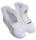 Białe zimowe trampki z futerkiem G8-2 18328 T411/
