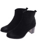 Klasyczne czarne botki damskie na obcasie /B4-2 18188 T399/