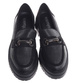 Czarne półbuty loafersy damskie na platformie /L2-1 18620 W142/