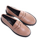 Cieliste półbuty loafersy damskie na platformie /K3-4 18627 W147/