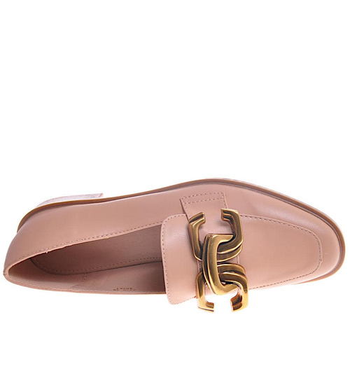 Półbuty oxfordy z ozdobą Khaki /A6-2 11601 T581/