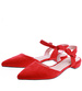 Czerwone balerinki z otwartymi piętami /H2-B1-2 14596 S192/