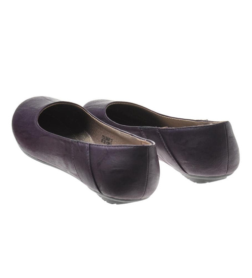 Modne damskie wiosenne balerinki fioletowe /B4-2 7769 S099/