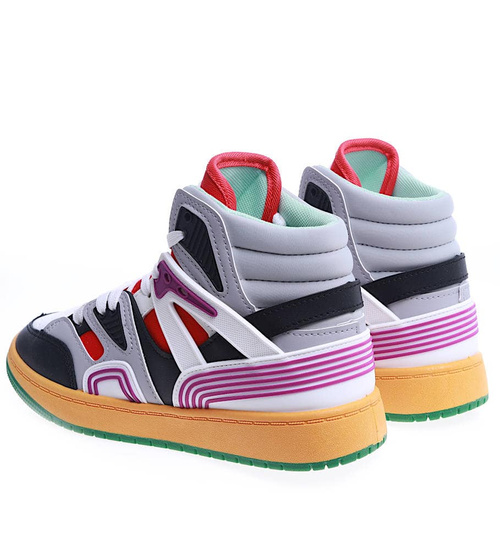 Kolorowe trampki z wysoką cholewką /G2-3 13684 T286/