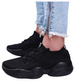Lekkie sznurowane czarne buty sportowe damskie /A1-3 15727A T184/