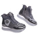 Zimowe botki sportowe damskie srebrne /A4-1 18551 W18-47/