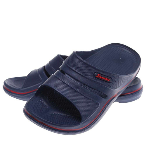 Plażowe klapki męskie granatowe wodoodporne /A1-1 18694 T193/
