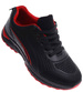 Sznurowane męskie czarno czerwone buty sportowe /F6-3 18094 T286/