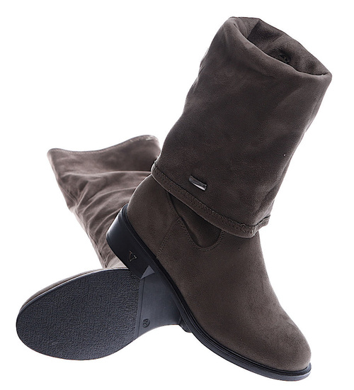 Oliwkowe kozaki oficerki /B5-3 15000 T583/