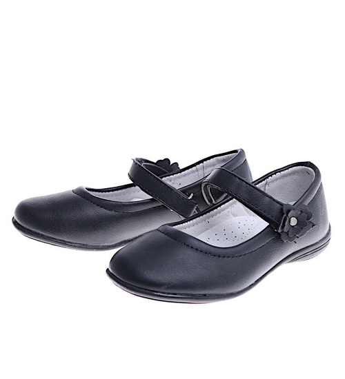 Czarne dziewczęce balerinki z paseczkiem /A6-3 14962 S089/