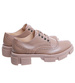 Wiosenne sznurowane półbuty damskie na platformie Khaki /F6-1 15490 T248/