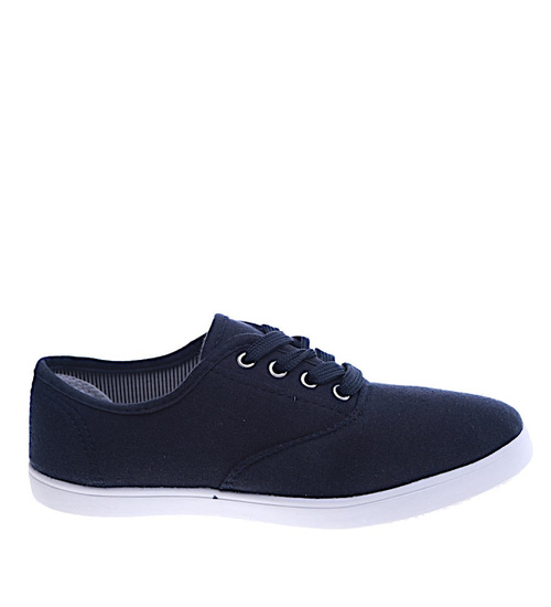 Granatowe damskie tenisówki /A4-2 13437 S175/