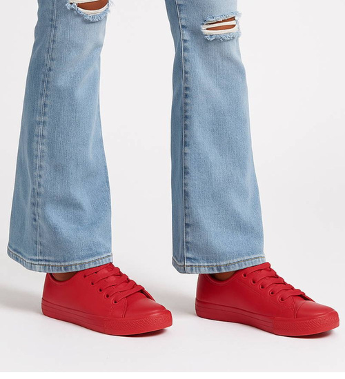 Czerwone dziewczęce trampki /G12-3 16764 G6-15 +H2/