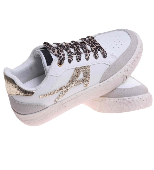 Trampki damskie sznurowane białe /J6-2 H2 18476 W16-6/