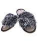 Dziecięce domowe klapki z futerkiem Szare /F10-1 6050 S182/