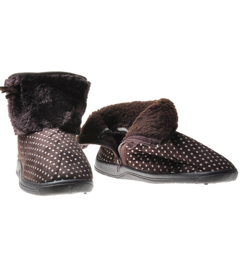 Domowe buty kapcie dla dzieci Brązowe /F10-1 6866 S096/