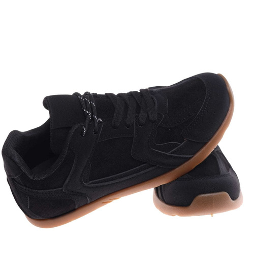 Czarne damskie buty sportowe /G8-2 18240 G127/