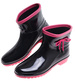 Kalosze damskie czarno różowe gumiaki /A4-1 18174 T352/