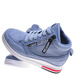 Niebieskie sneakersy damskie na ukrytym koturnie /E9-2 10783 T507/