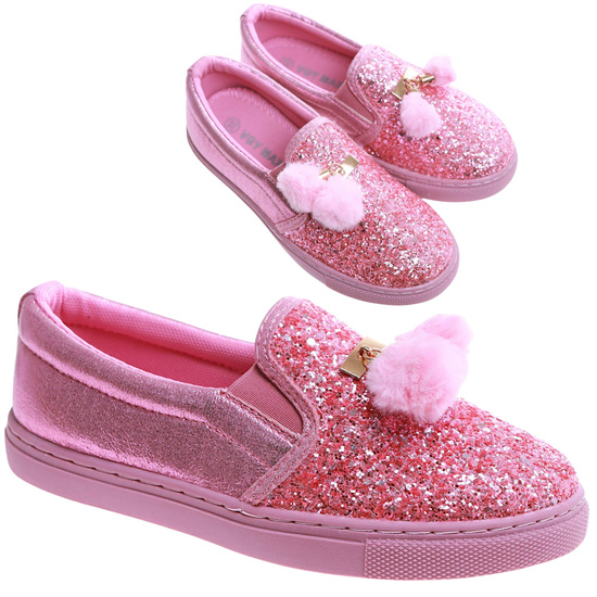  Wsuwane fuksjowe trampki dla dziewczynki /D2-2 17302 T13-5/