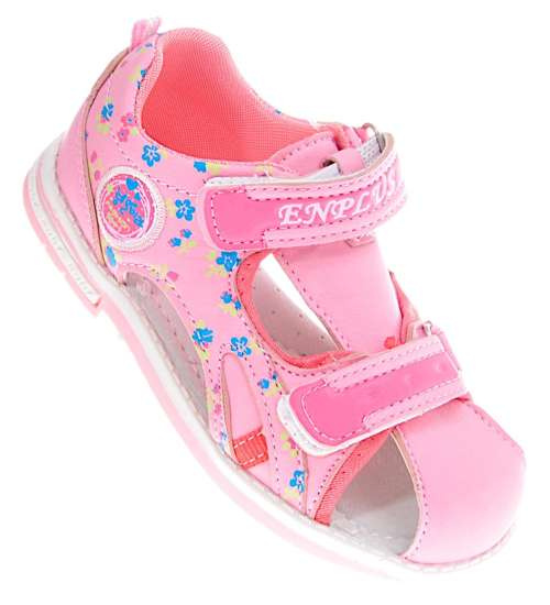 Dziecięce sandały na rzepy Różowe /A8-2 10926 T130/