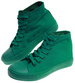 Klasyczne zielone trampki damskie z wysoką cholewką /H2 16723 G9-84/