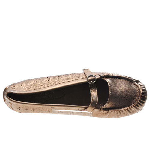 Wygodne damskie mokasyny Brązowe /F6-2 5115 S095/