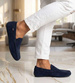 Zamszowe buty męskie wsuwane mokasyny /F2-2 16629 S398/