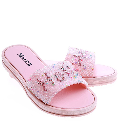 Różowe klapki dla dziewczynki /F7-1 13950 T190/