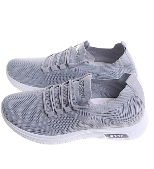 Wsuwane szare buty sportowe męskie /C1-1 17755 GF285/