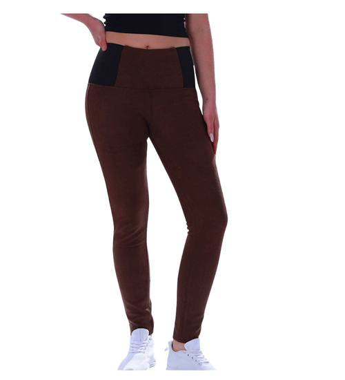 Brązowe legginsy damskie /H2 K65 UB931G8-6/