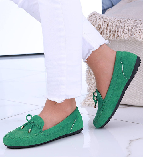 Zielone jesienne baleriny lordsy /B8-2 14666 S490/