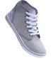 Wysokie trampki damskie jasno szare /F7-3 13875 S097/