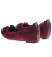 Bordowe czółenka z kokardą na niskim koturnie /F2-2 13213 S197/