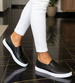 Trampki czarne wsuwane ażurowe tenisówki slip on /F3-2 14771 T184/