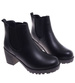 Czarne wsuwane botki na obcasie /G5-2 18241 T300/