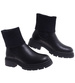 Czarne wsuwane botki zimowe /E7-1 18543 G381/