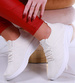 Sportowe buty damskie Ecru /F3-3 13318 T292/