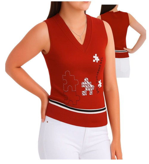 Bordowa koszulka bezrękawnik /H2 K8 ub967 S)0/