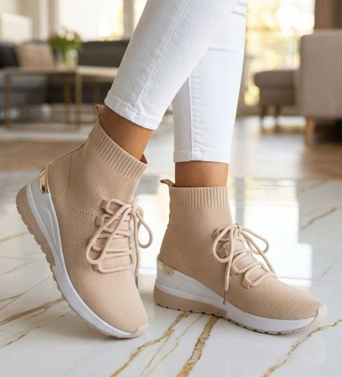 Elastyczne trampki sneakersy na koturnie /F5-3 13155 T111/