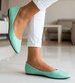 Pastelowe seledynowe balerinki damskie /F10-2 18735 T087/