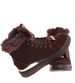 Czekoladowe zimowe trampki z kożuszkiem  /G11-3 18496 T7/