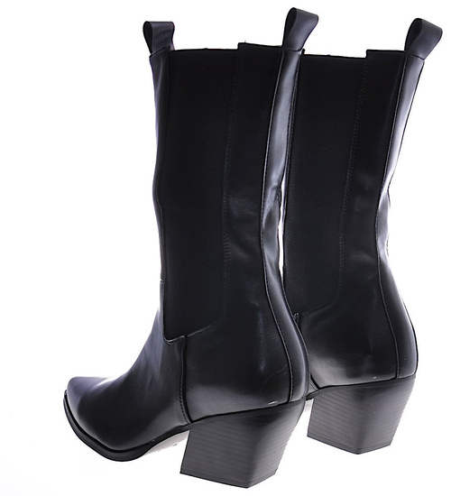 Krótkie kozaki sztyblety z łańcuchem /A3-313045 S396/