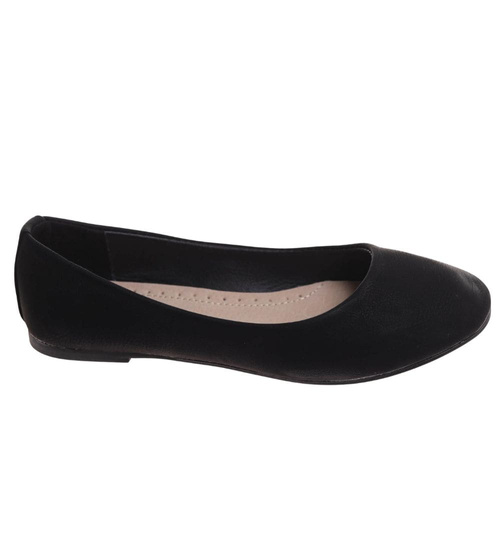 Czarne klasyczne baleriny damskie /A10-2 H2 4566 S087/