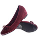Bordowe czółenka z kokardą na niskim koturnie /F2-2 13213 S197/