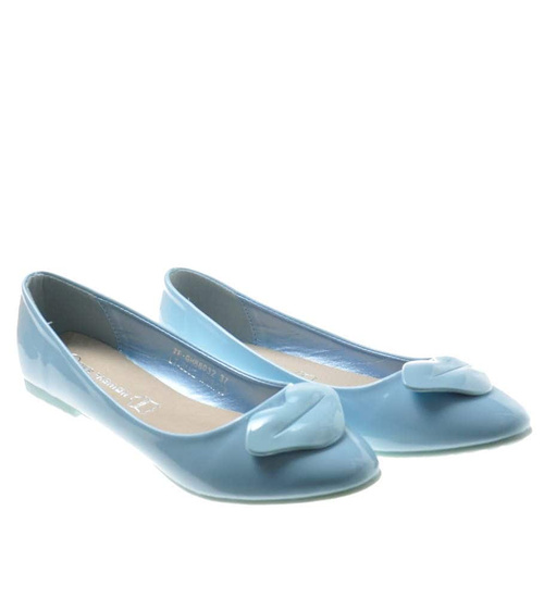 Niebieskie balerinki z ustami /B4-2 8250 S099/