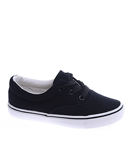 Czarne dziewczęce trampki  /E1-2 13814 T193/