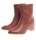 Karmelowe botki damskie na obcasie /i4-3 h2 18378 W381/