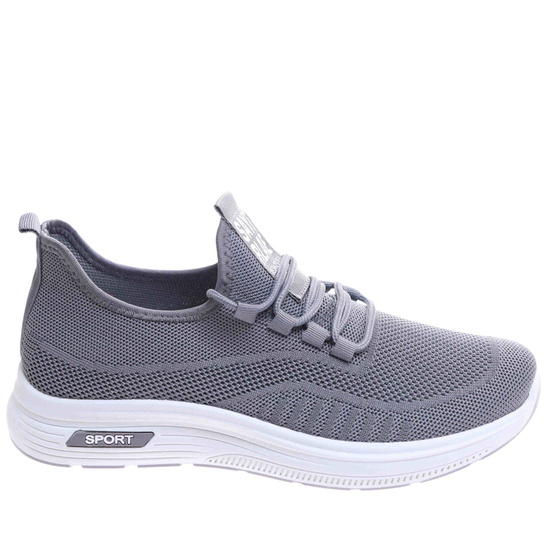 Wsuwane ażurowe szare męskie buty sportowe /A1-2 17762 GF285/